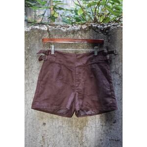 NWT Arden B Faux Suede High-Waist Buckle Shorts – Deep Brown – Size 4